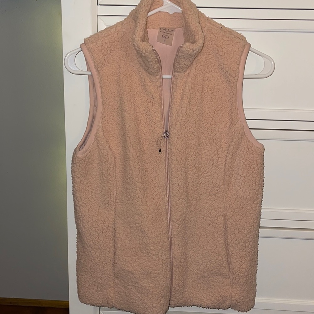 Pink furry vest!!
